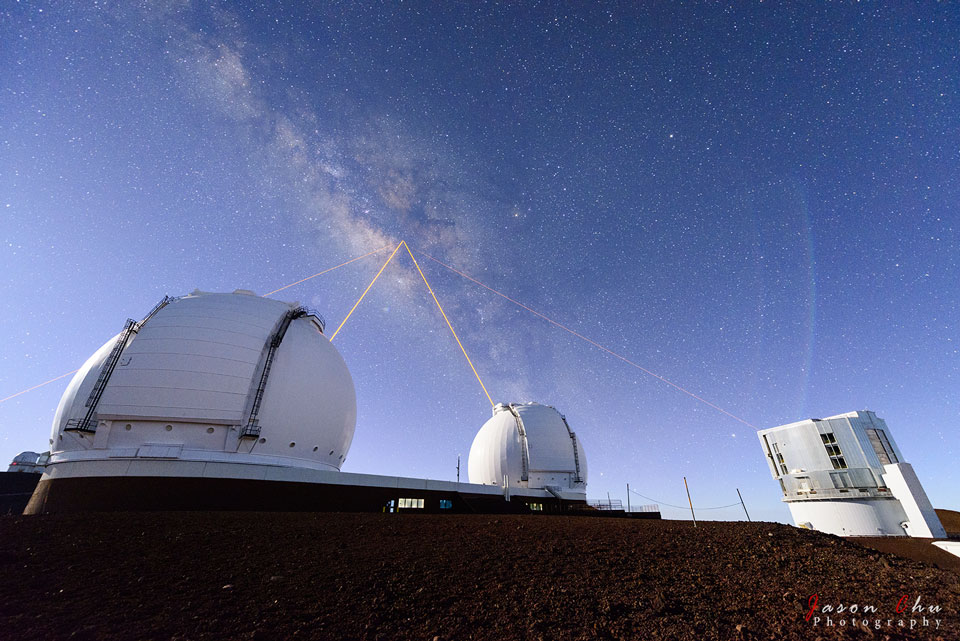 Four Lasers over Mauna Kea