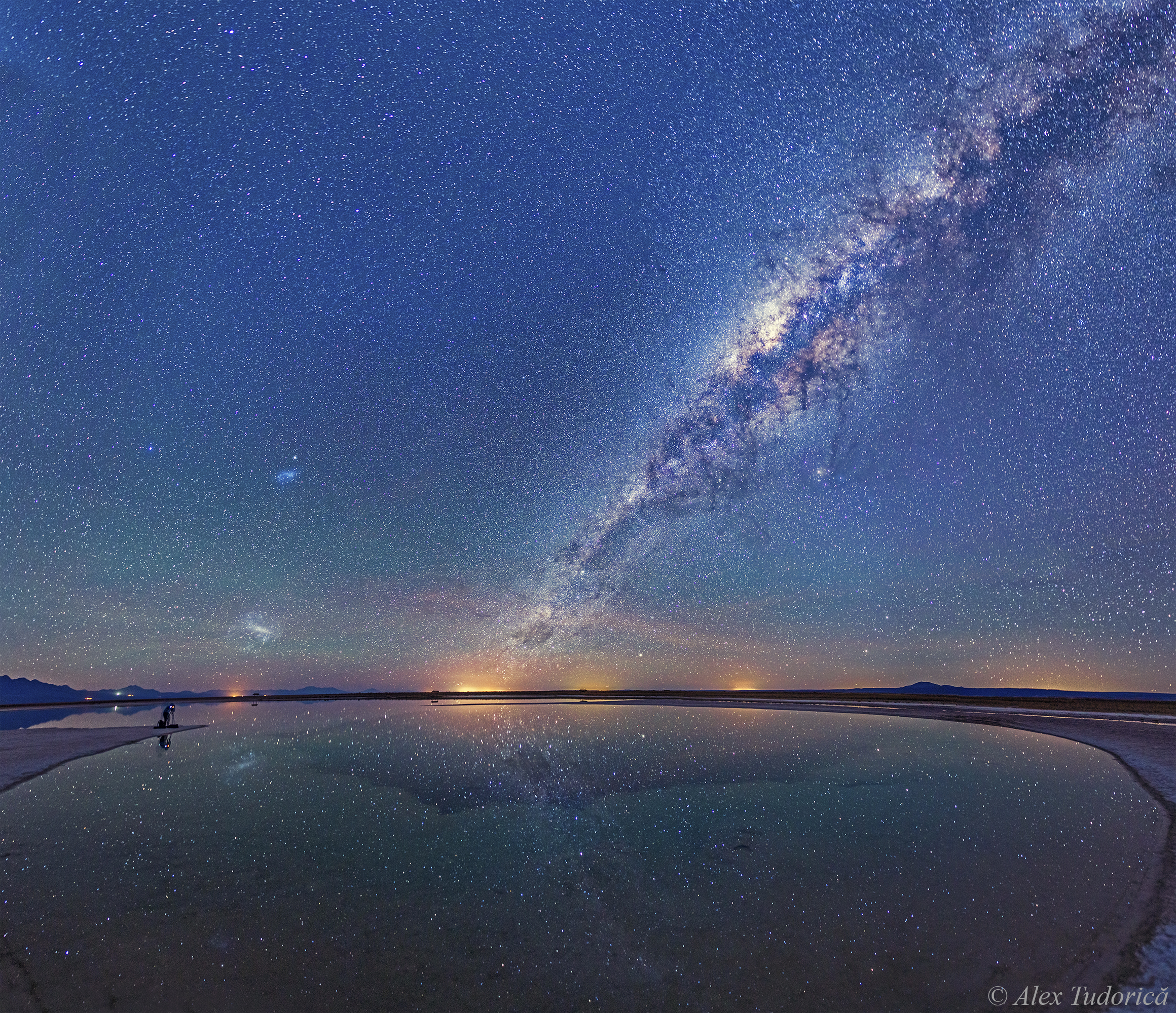 Milky Way above Atacama Salt Lagoon