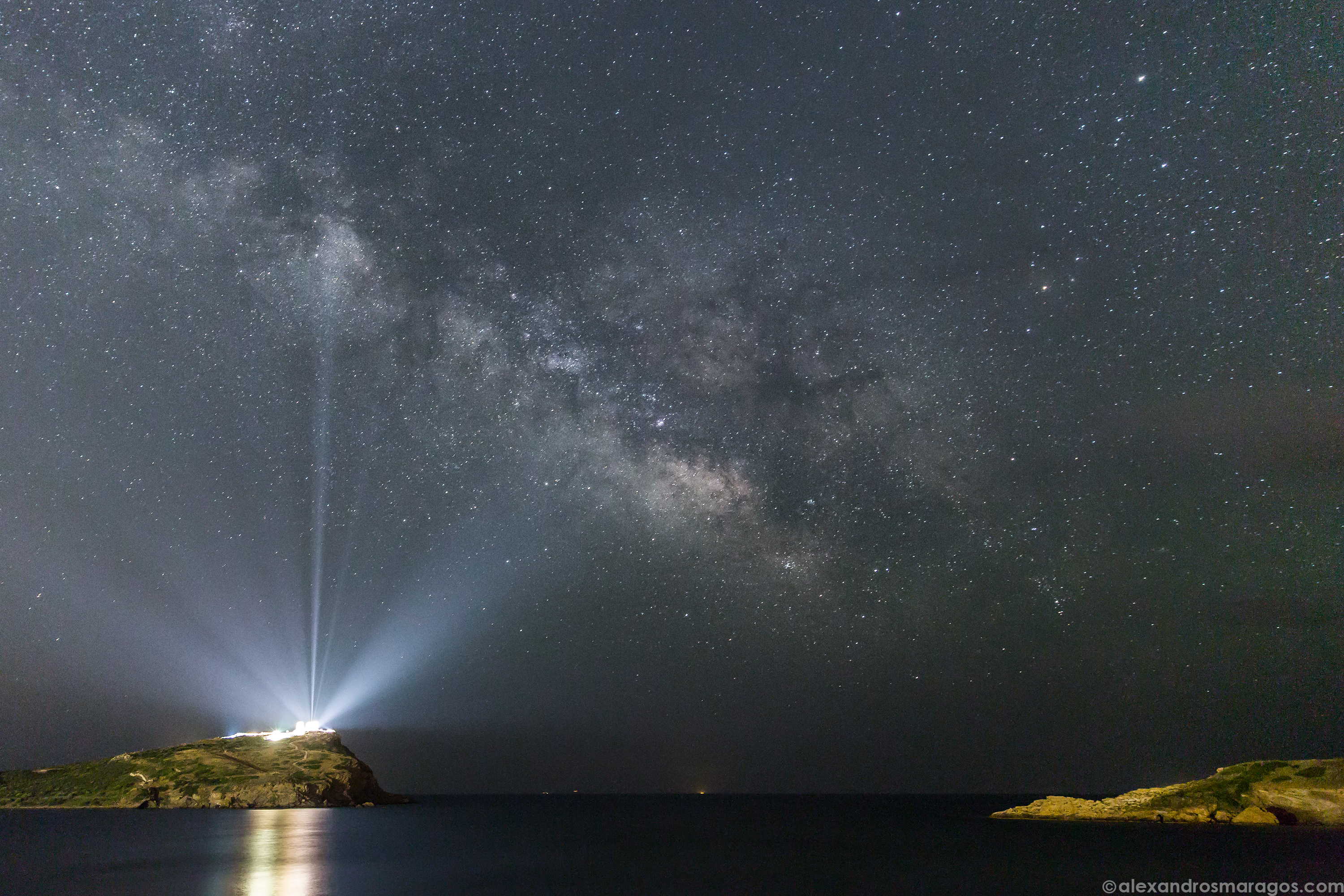 The Milky Way over the Temple of Poseidon