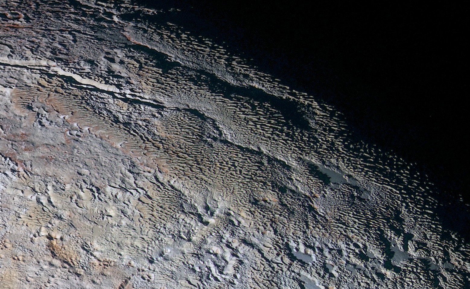 Pluto's Snakeskin Terrain