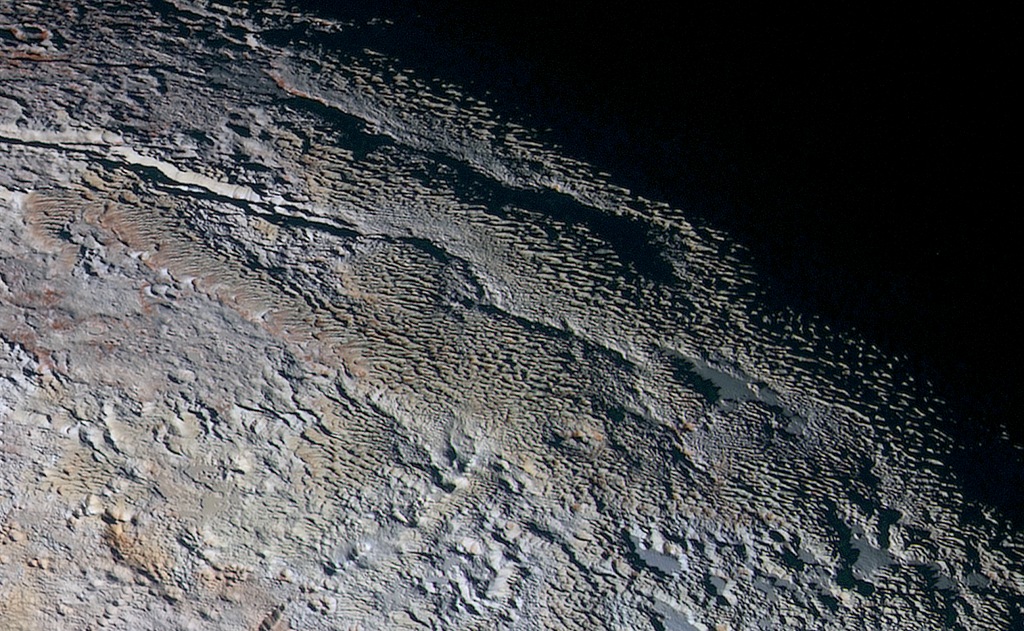 Pluto's Snakeskin Terrain