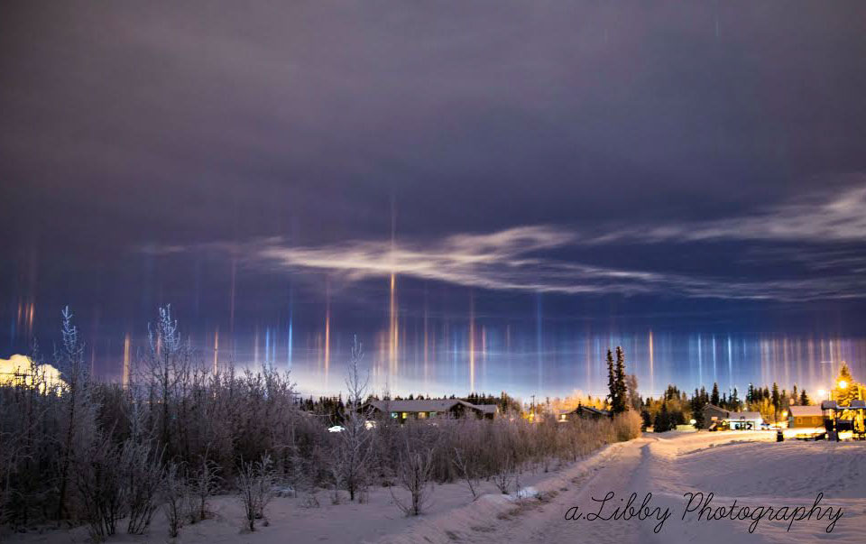 Light Pillars over Alaska