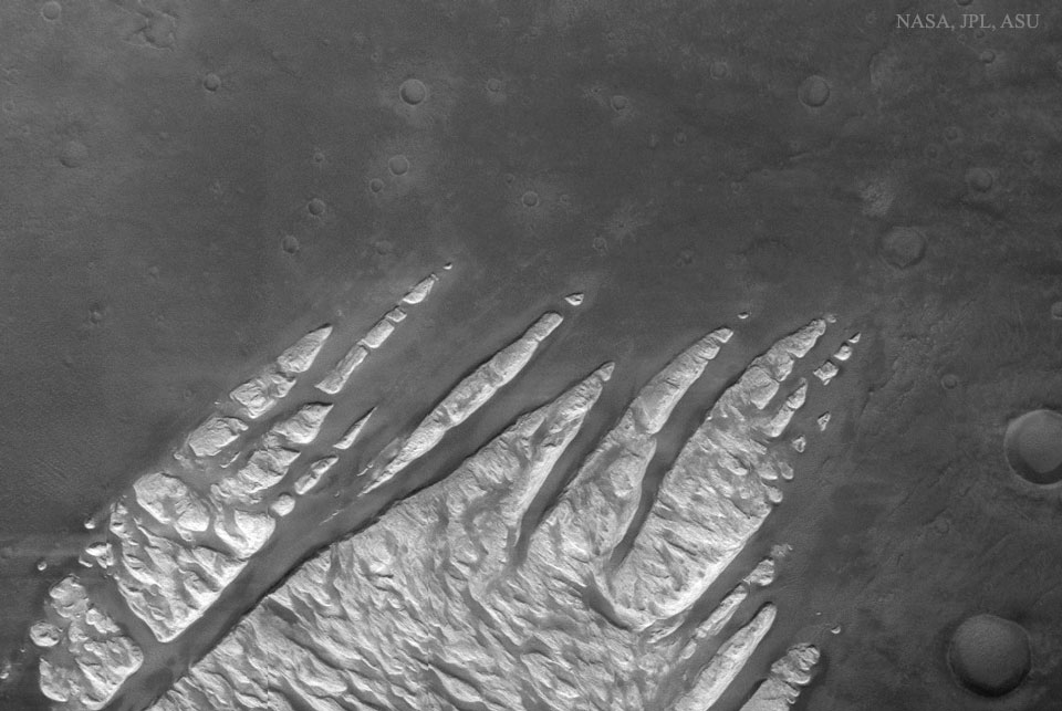 White Rock Fingers on Mars