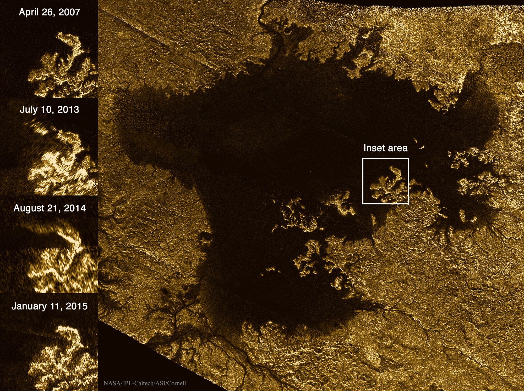 Mystery Feature Now Disappears in Titan Lake