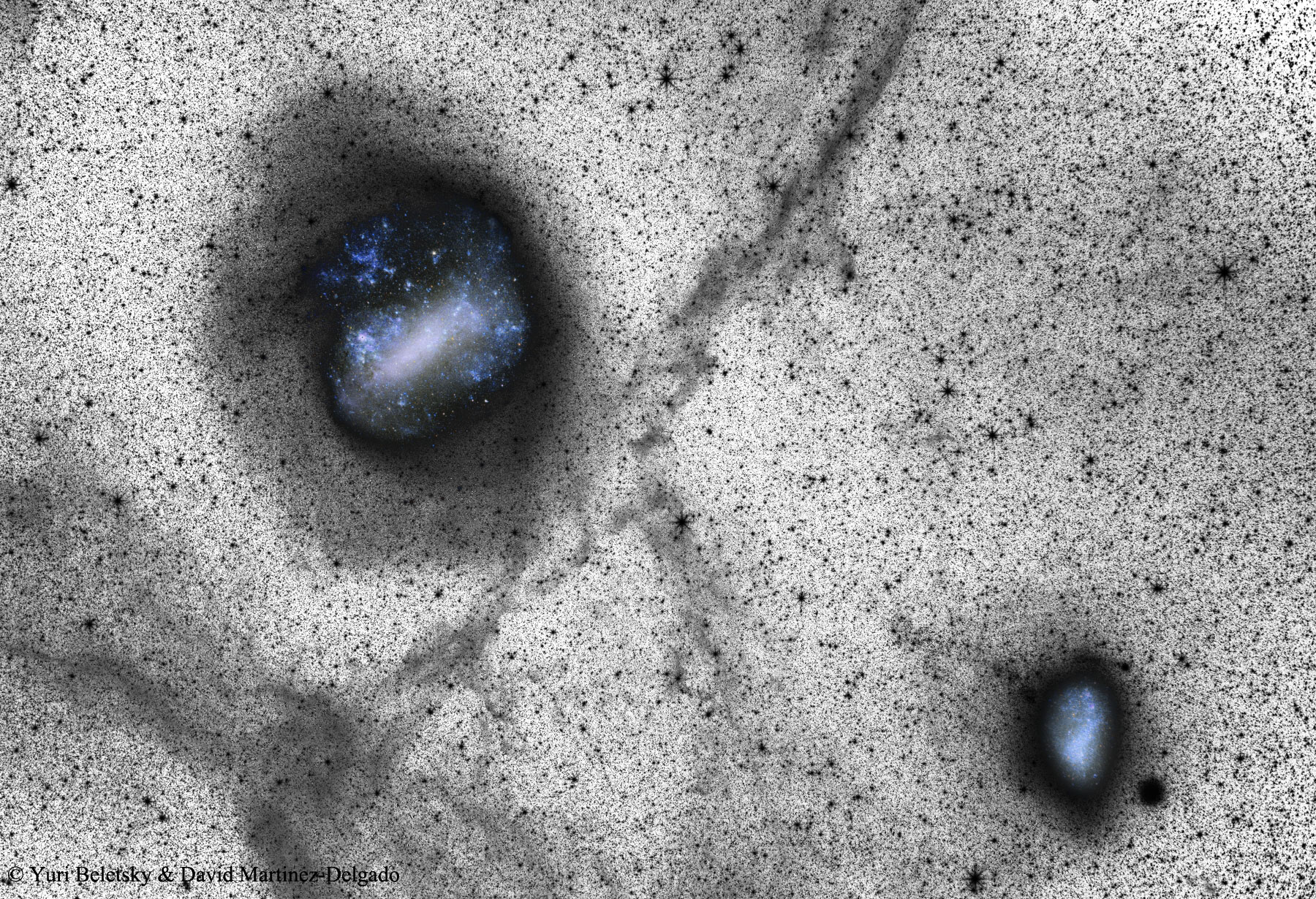 Deep Magellanic Clouds Image Indicates Collisions