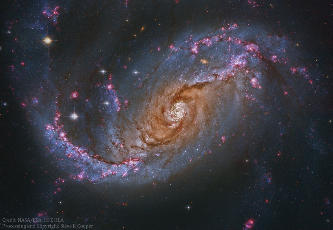 NGC 1672: Barred Spiral Galaxy from Hubble