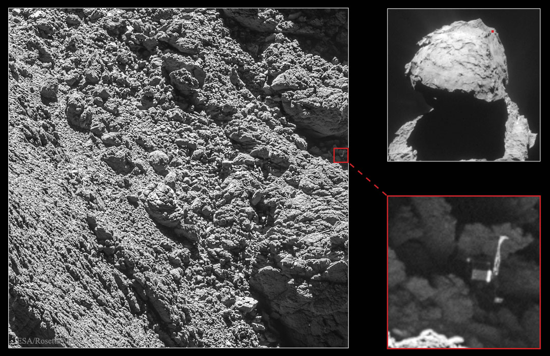 Philae Lander Found on Comet 67P