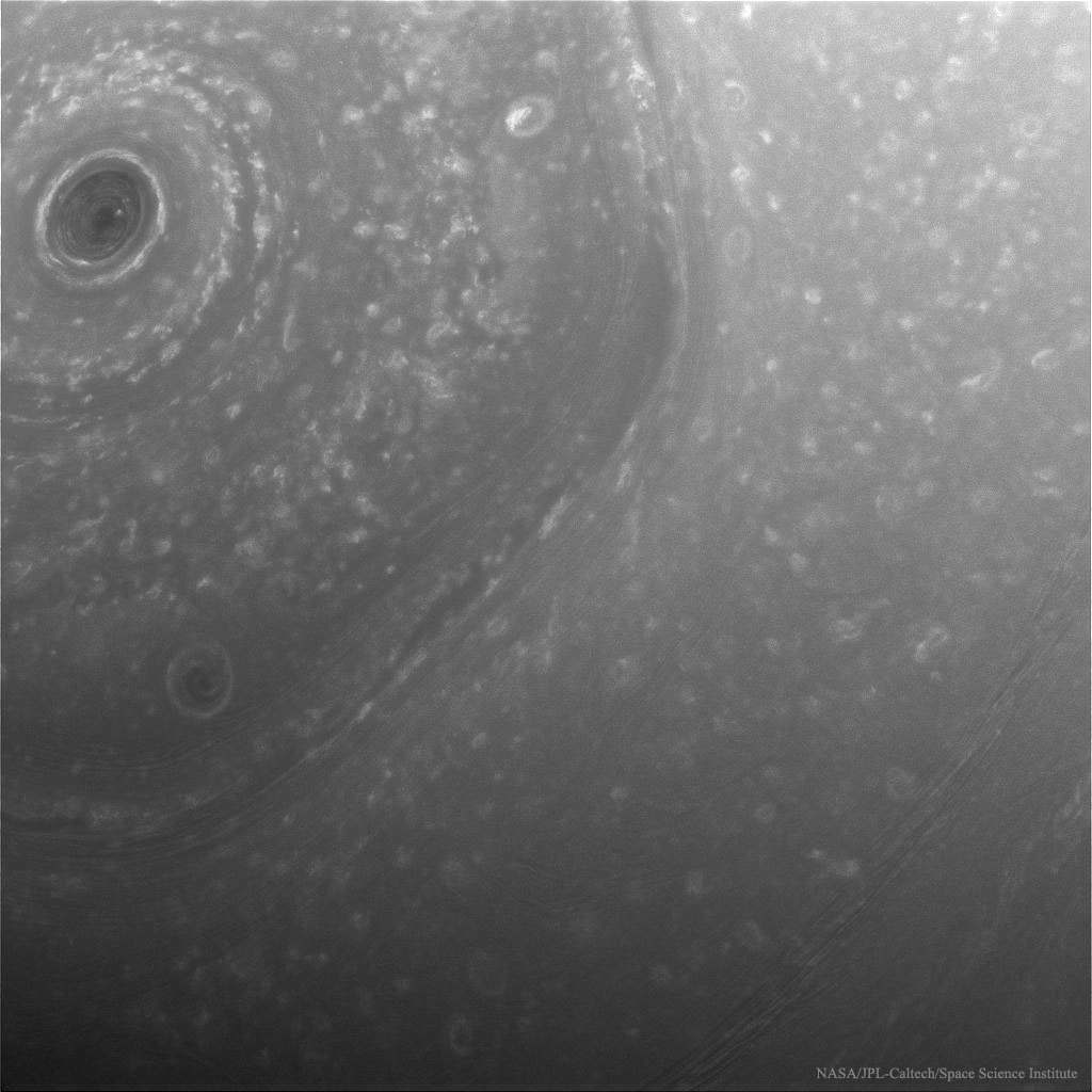 Over Saturn's Turbulent North Pole