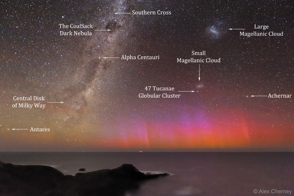 Red Aurora Over Australia
