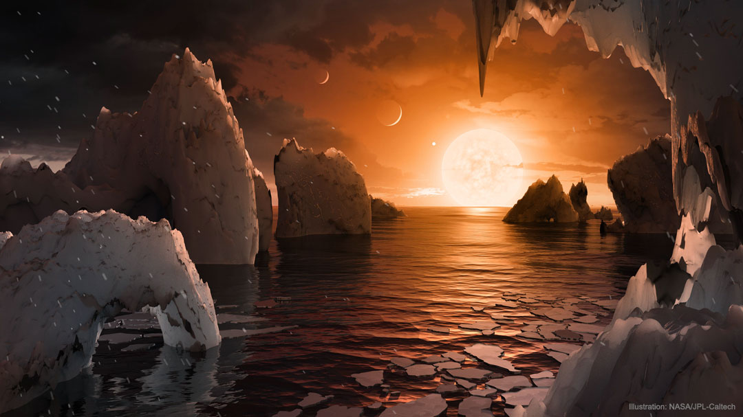 Artistic Impression: The Surface of TRAPPIST-1f