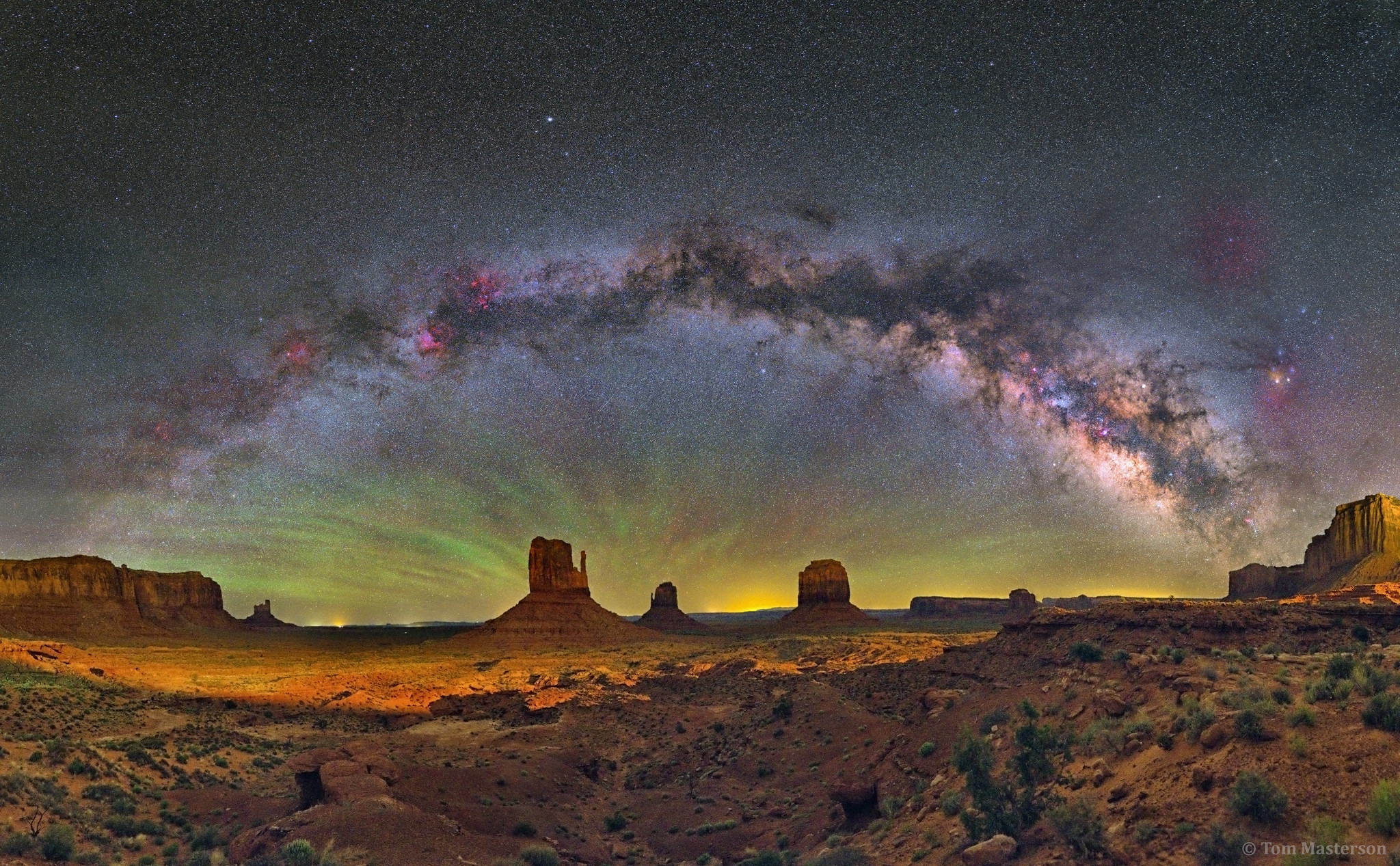 The Milky Way over Monument Valley