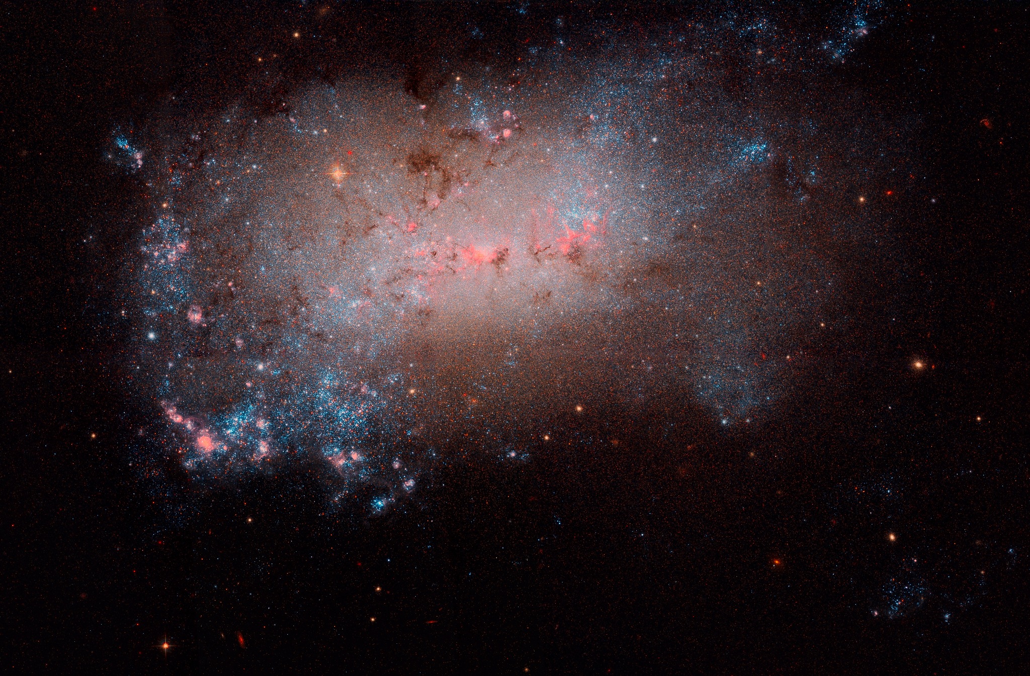 NGC 4449: Close-up of a Small Galaxy