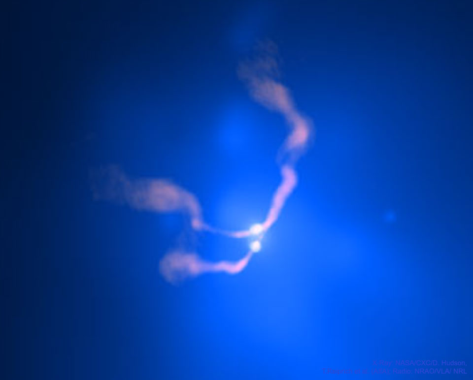 Two Black Holes Dancing in 3C 75