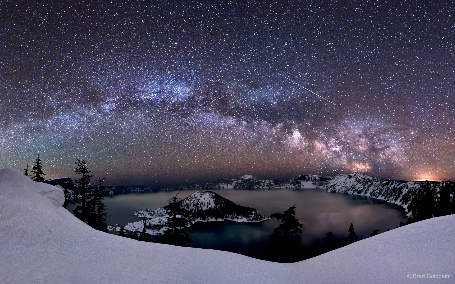 Meteor Over Crater Lake