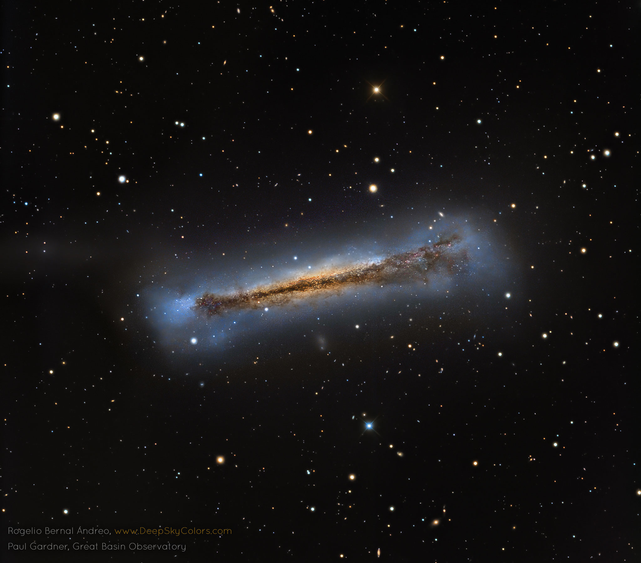 NGC 3628: Sideways Spiral Galaxy