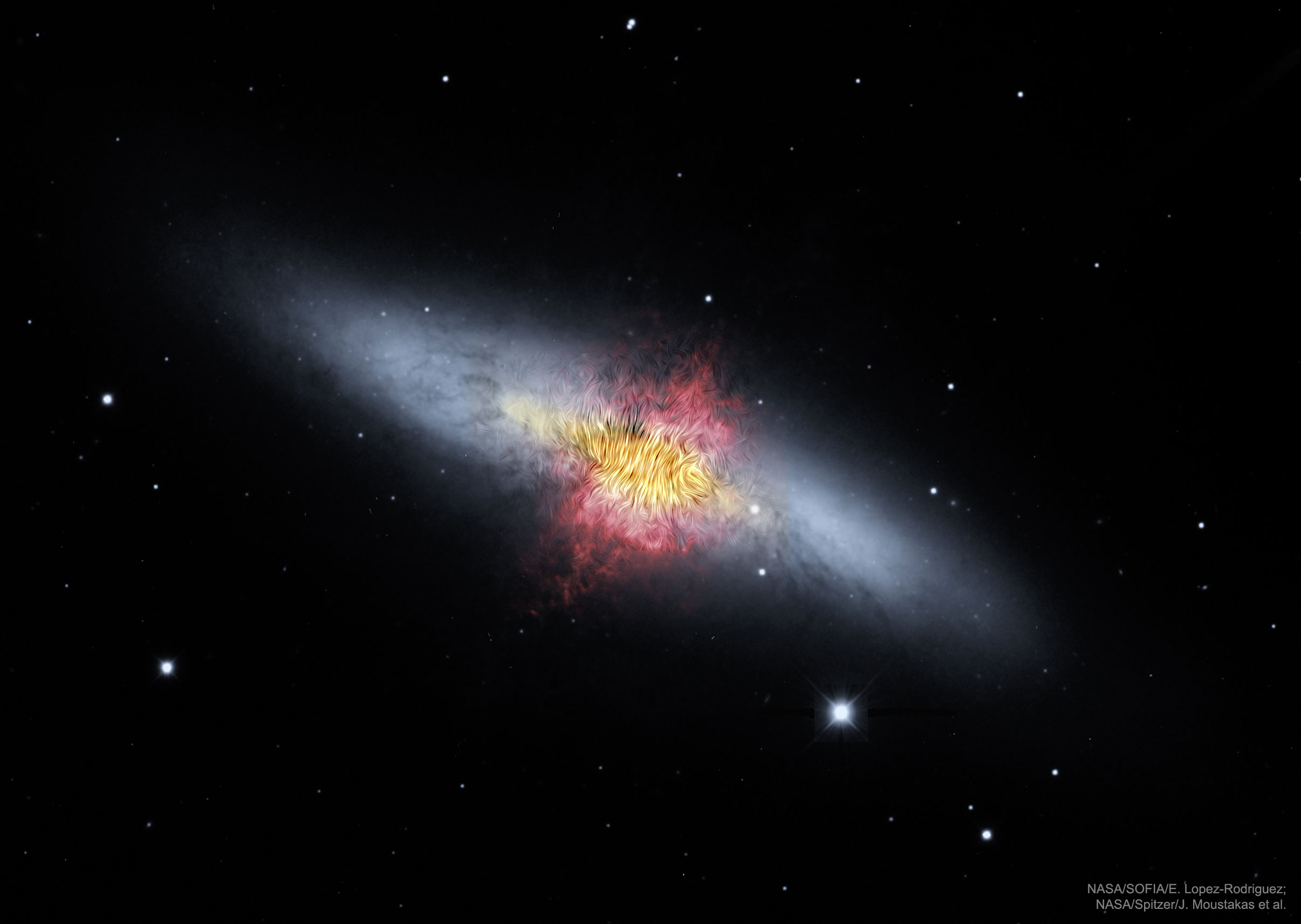 The Central Magnetic Field of the Cigar Galaxy