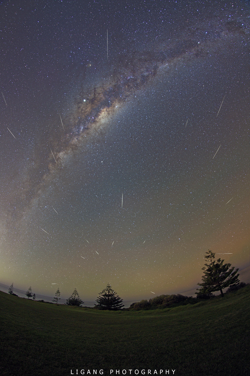 Halley Dust and Milky Way