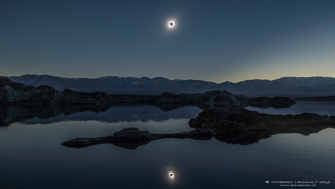 A Total Solar Eclipse Reflected