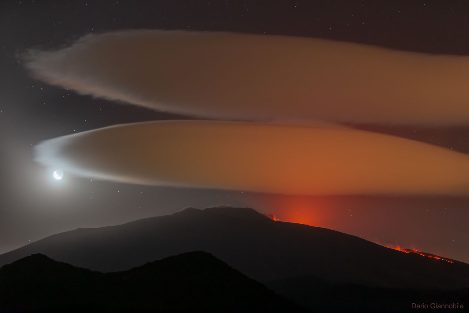 Lenticular Clouds over Mount Etna