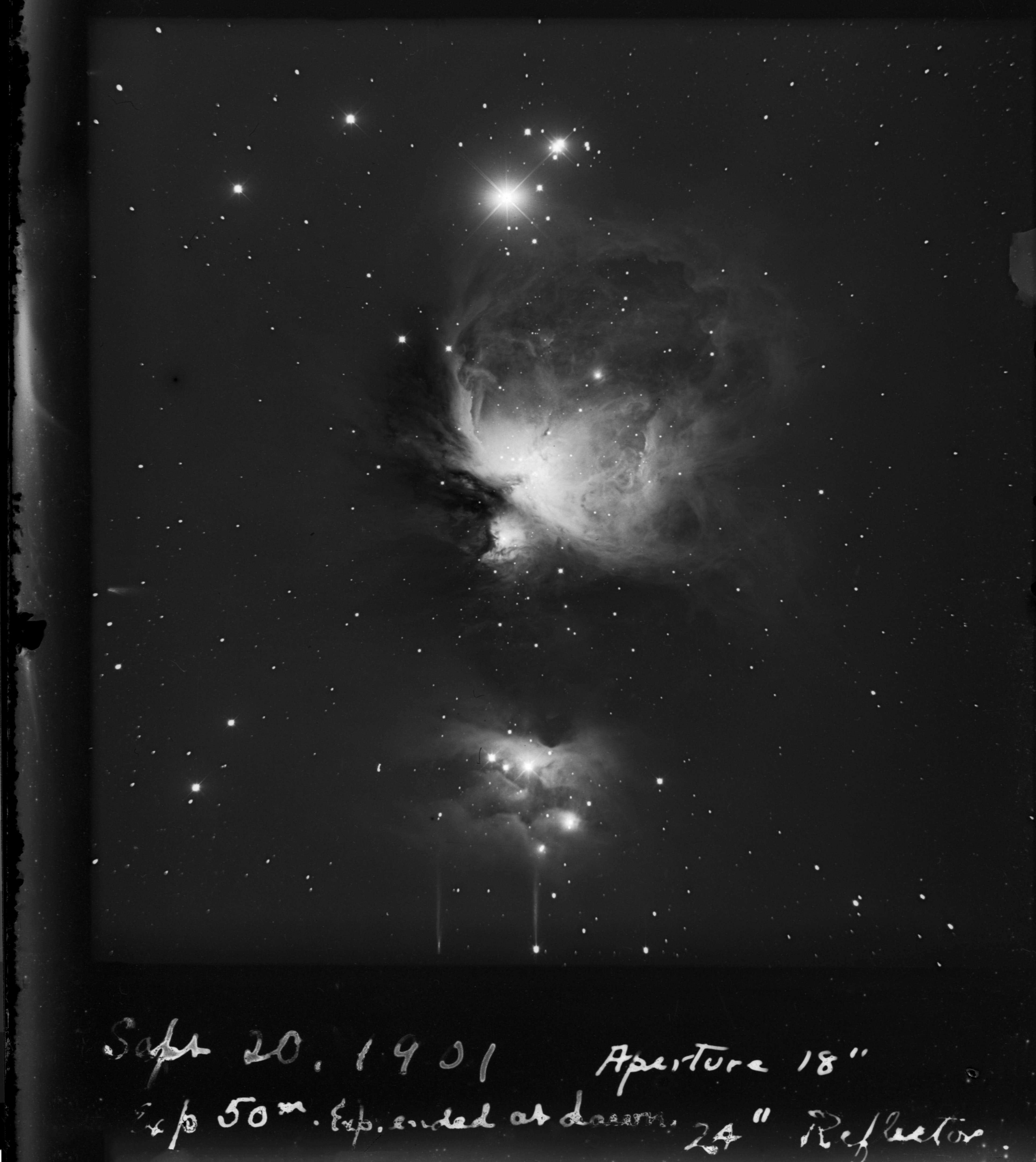 1901 Photograph: The Orion Nebula