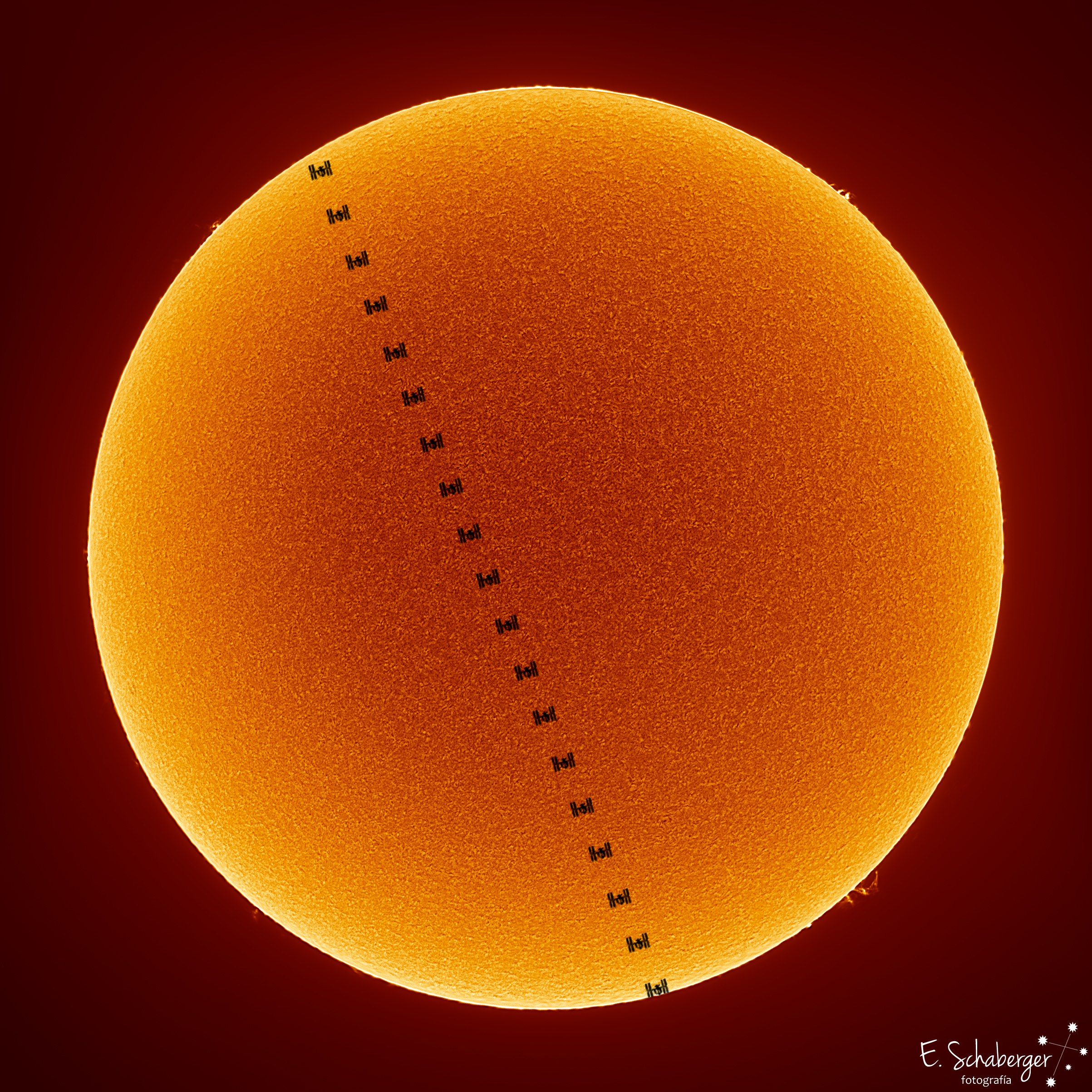 The Space Station Crosses a Spotless Sun