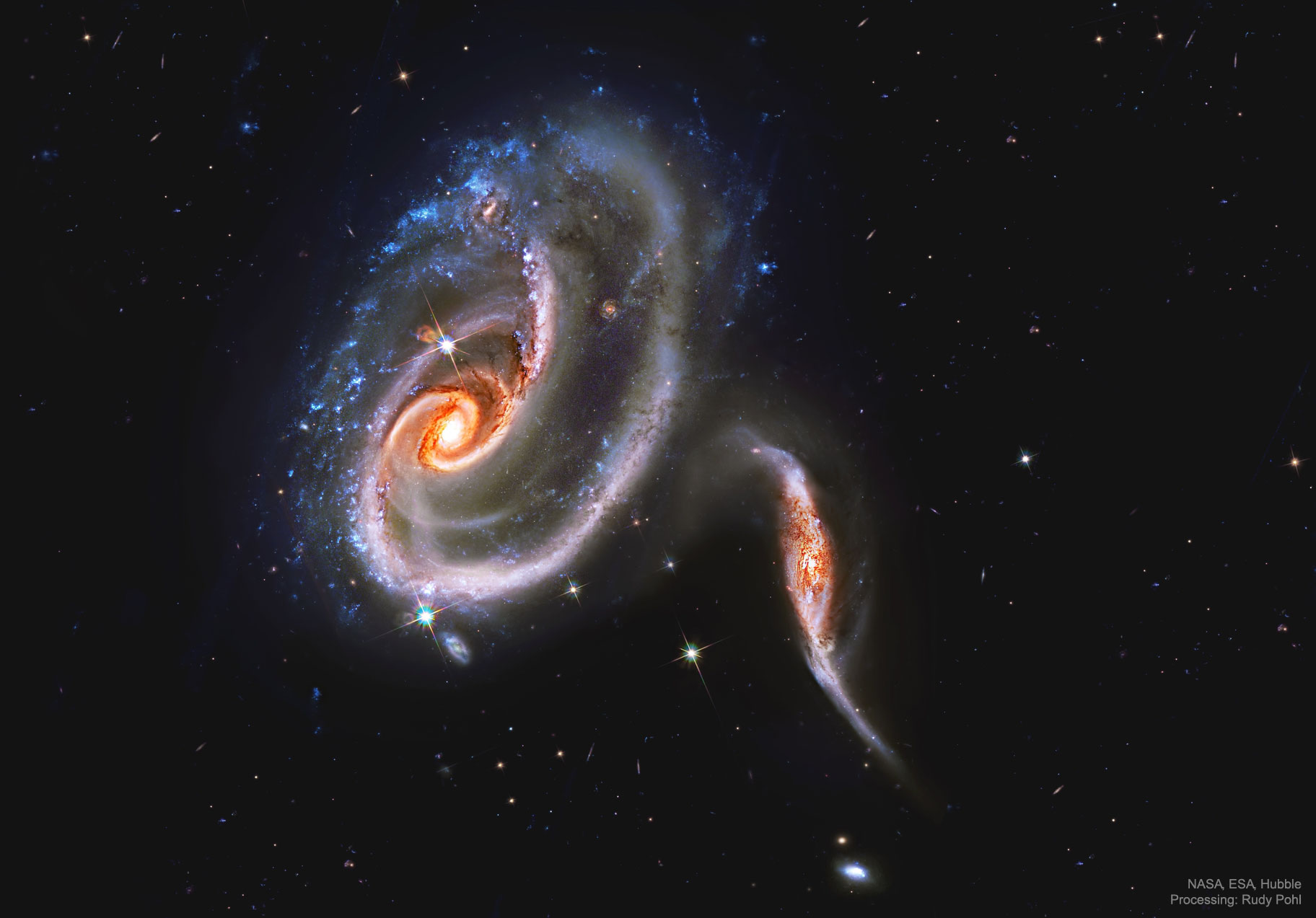 Arp 273: Battling Galaxies from Hubble