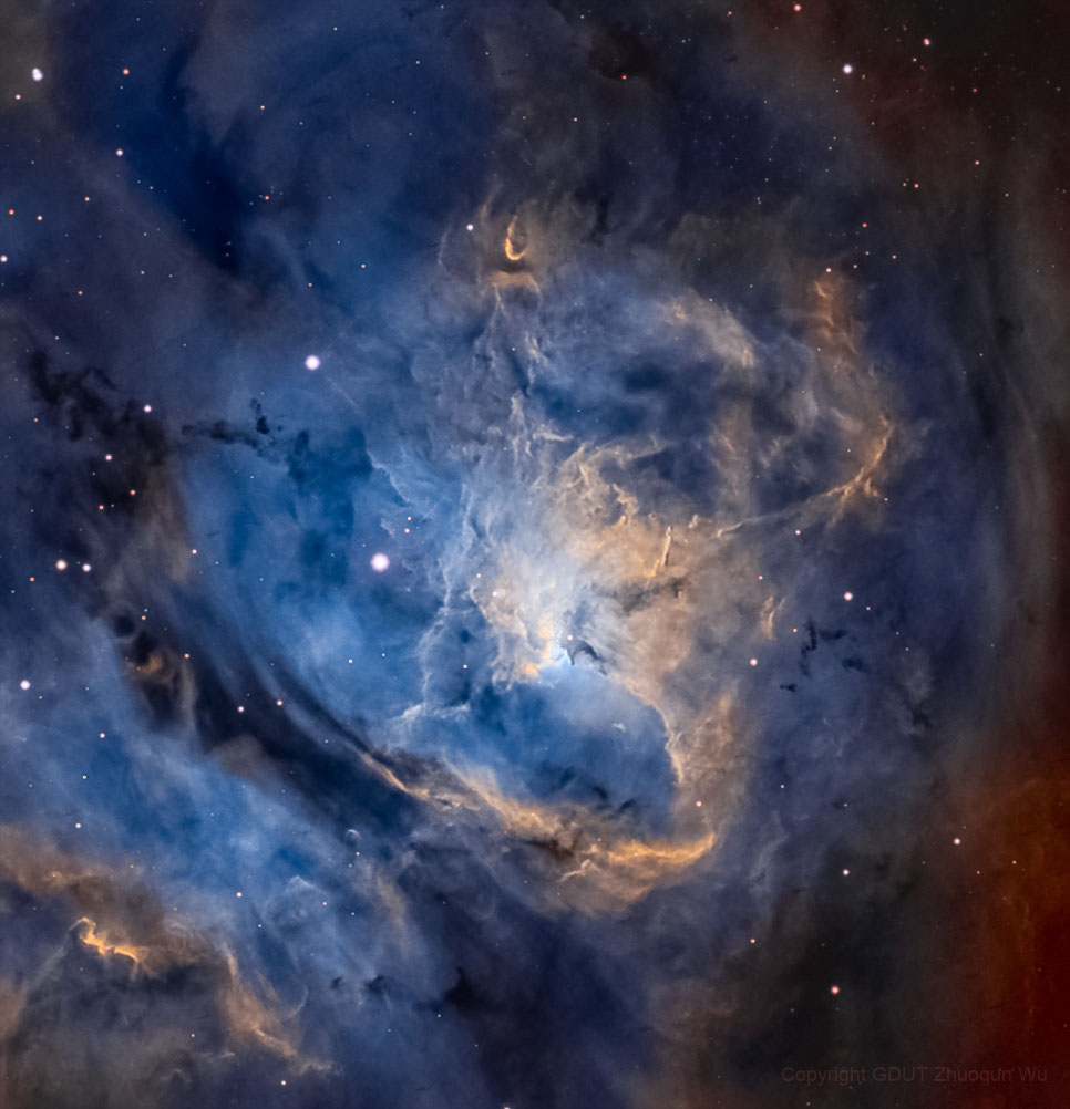 Near the Center of the Lagoon Nebula