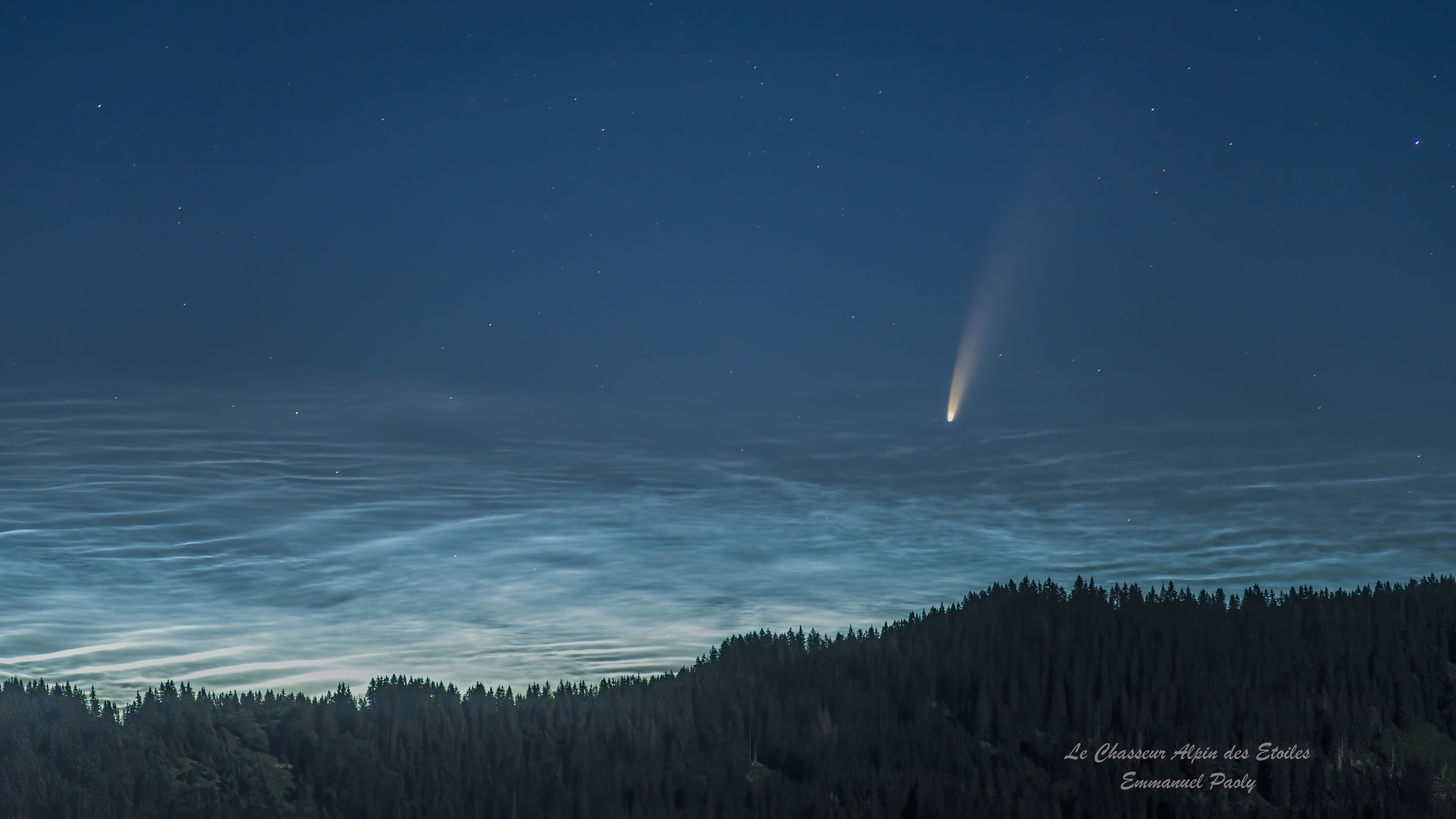 Noctilucent Clouds and Comet NEOWISE