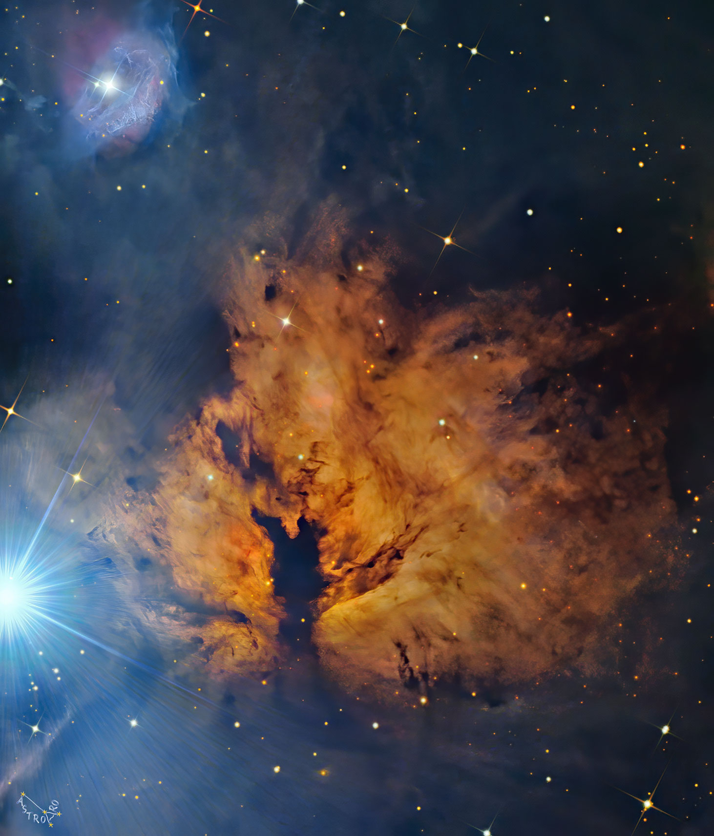 Alnitak and the Flame Nebula