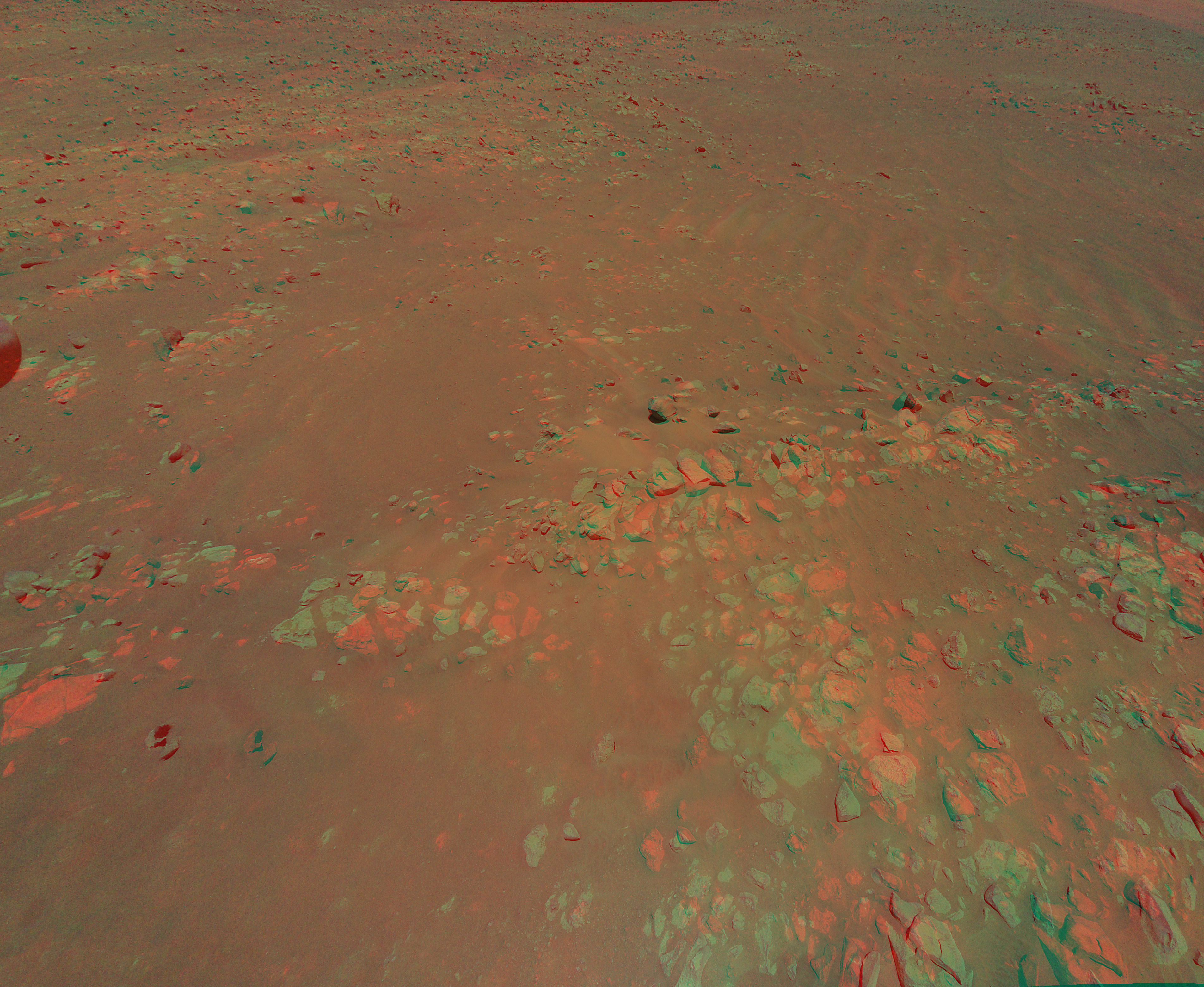 Jezero Crater: Raised Ridges in 3D