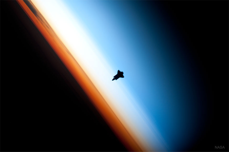 Shuttle Over Earth