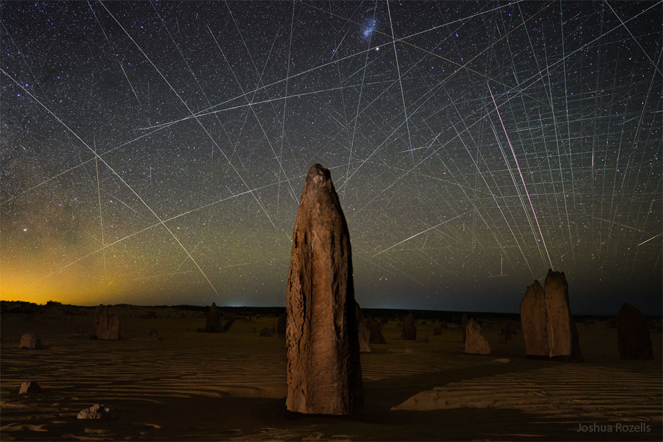 Satellites Behind Pinnacles