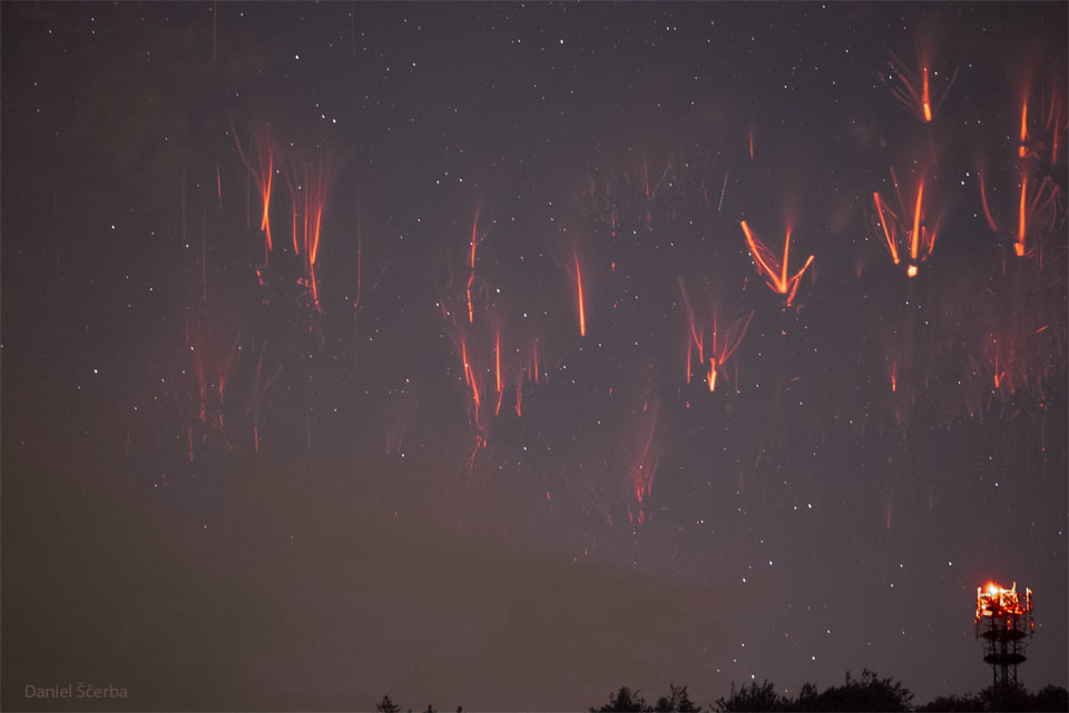 Red Sprite Lightning over the Czech Republic