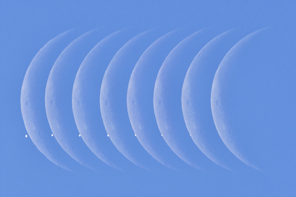 Daytime Moon Meets Morning Star