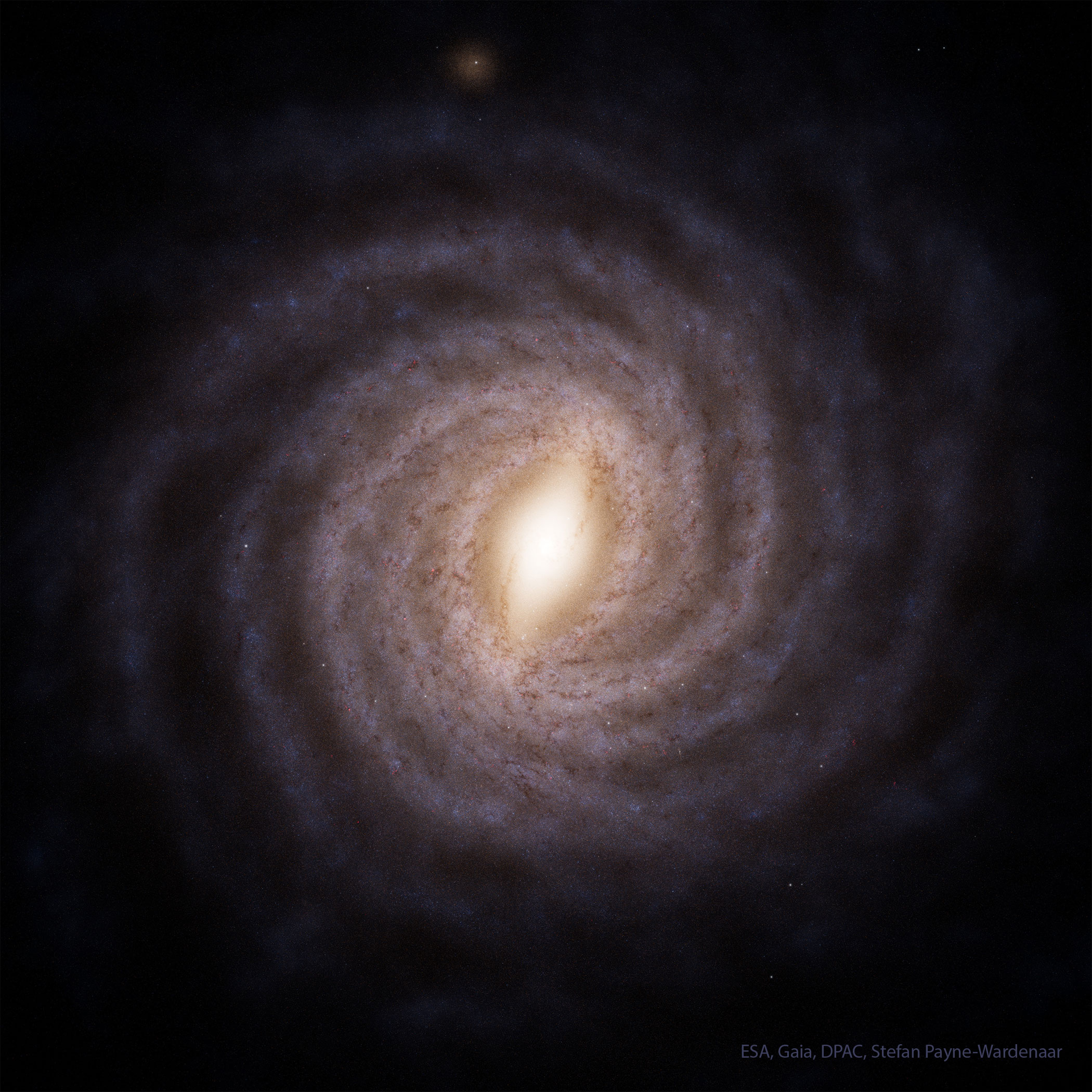 Gaia Reconstructs a Top View of our Galaxy