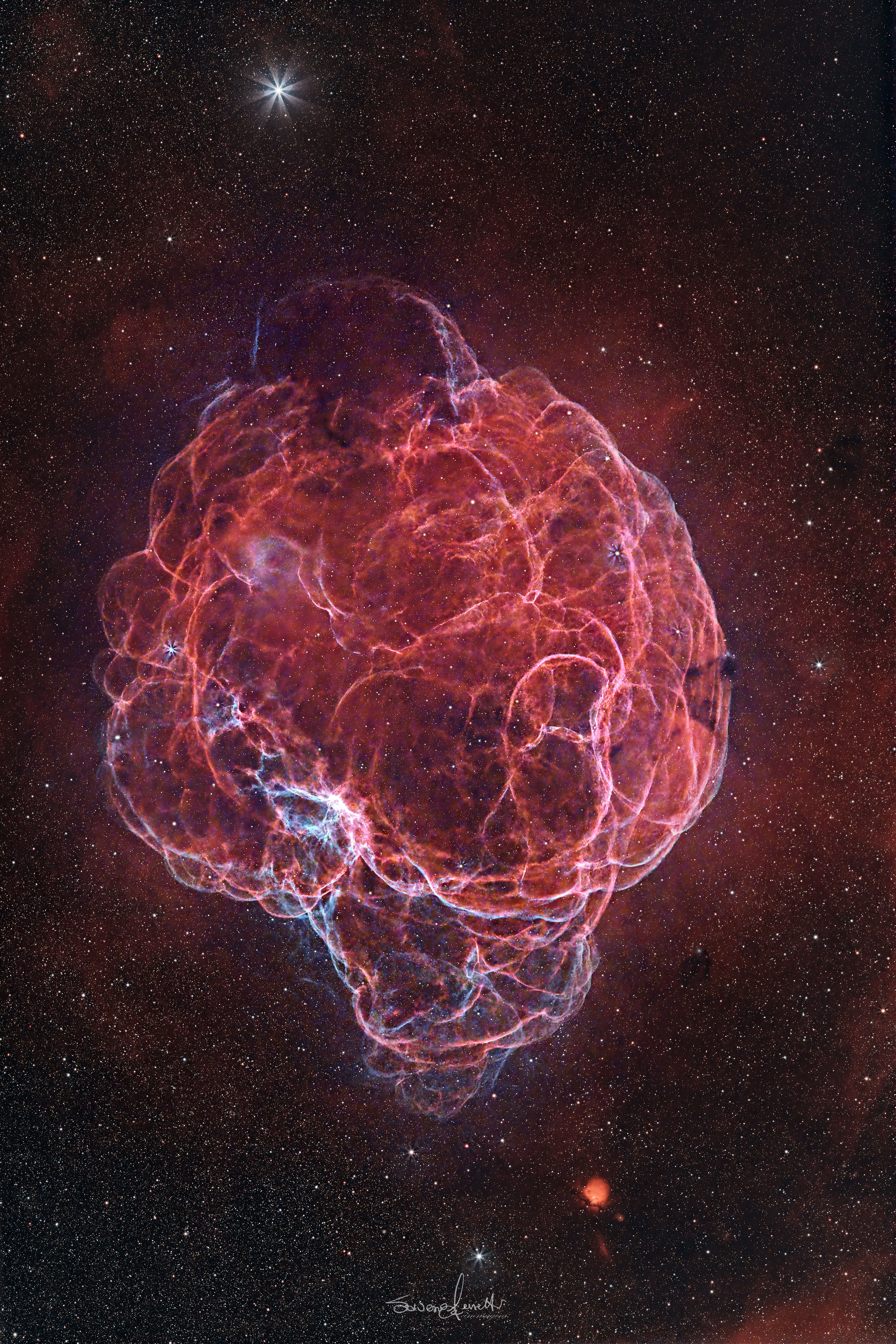 Simeis 147: The Spaghetti Nebula Supernova Remnant