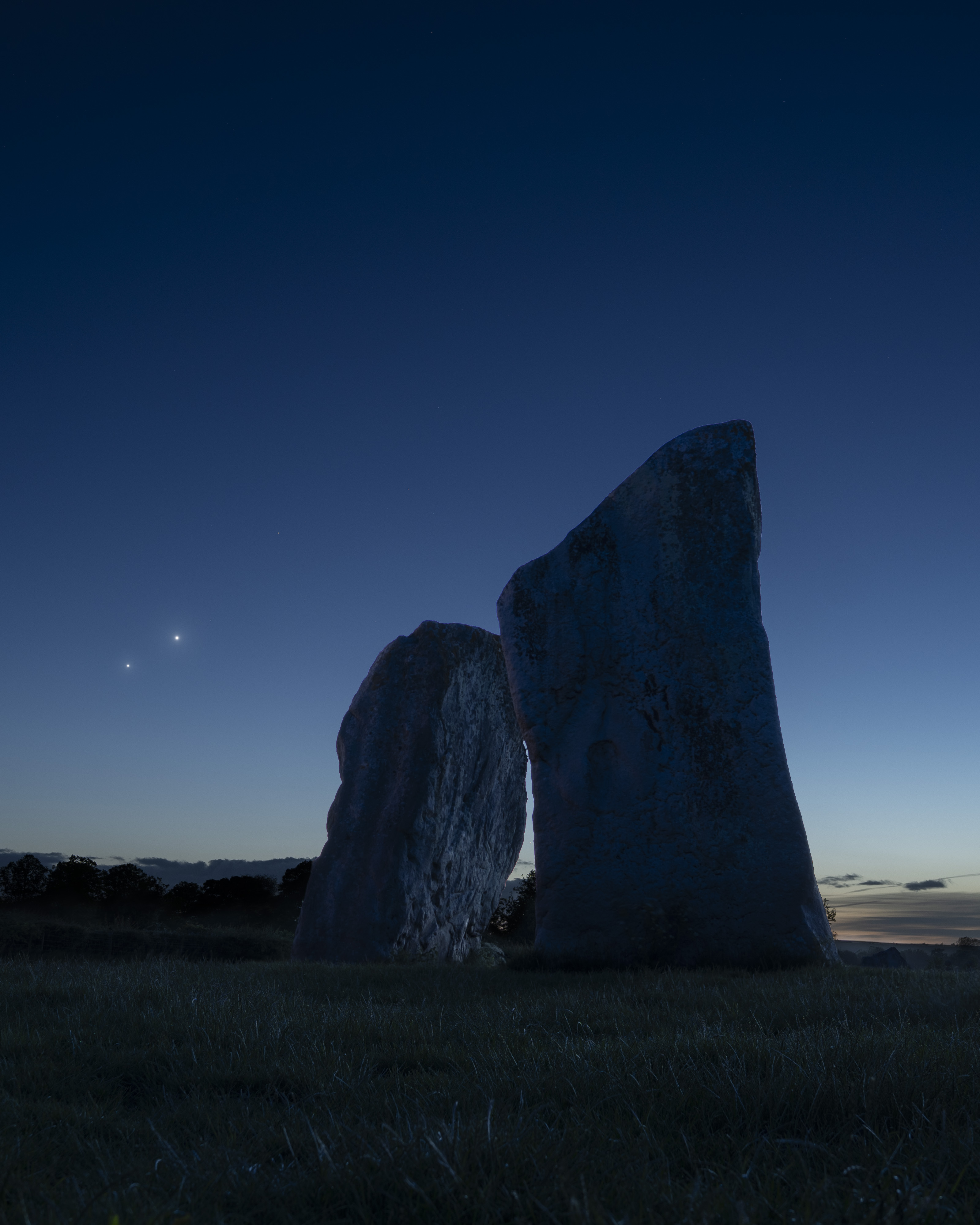Venus and Jupiter: Conjunction from Avebury