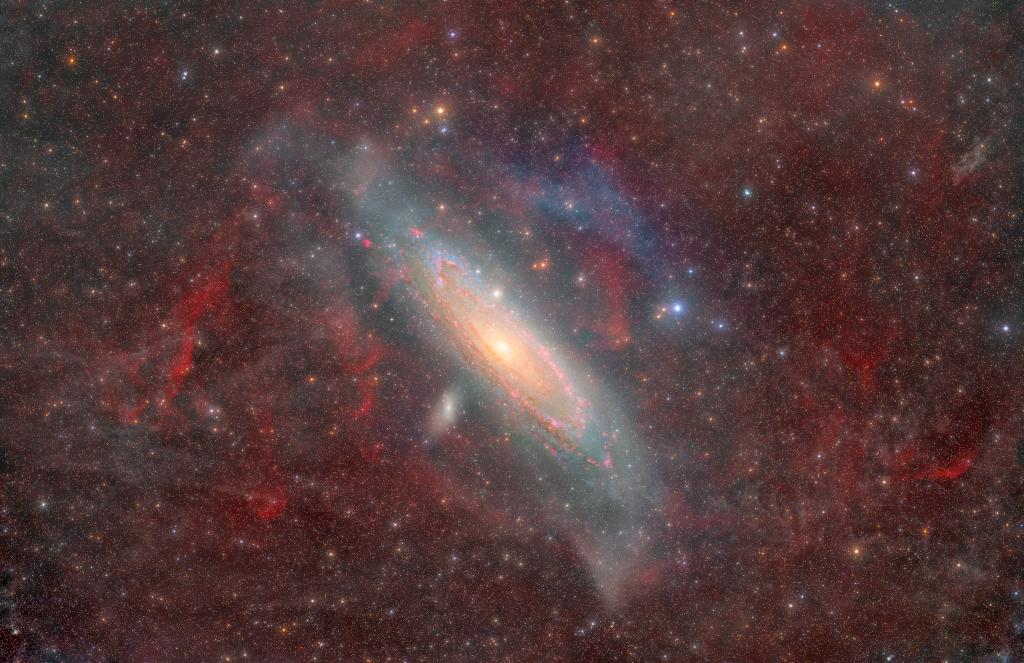 Andromeda Through Gas and Dust