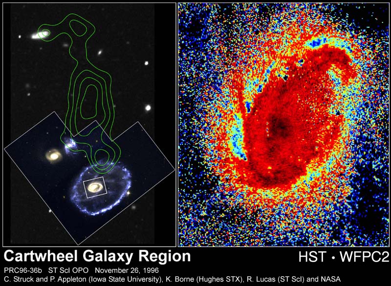 Comet-like Clouds in the Cartwheel Galaxy
Credit: