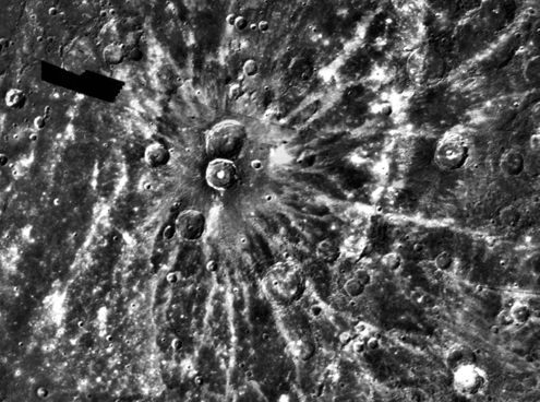Degas Ray Crater on Mercury
Credit: