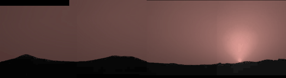 A Rusty Sunset on Mars