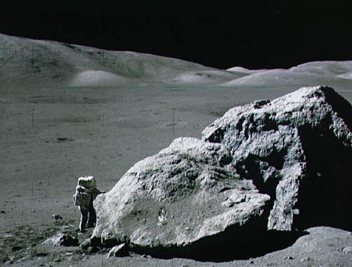 Apollo 17: Boulder on the Moon