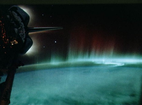 Southern Lights and Shuttle Glow