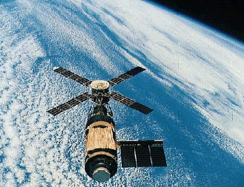 Skylab Over Earth