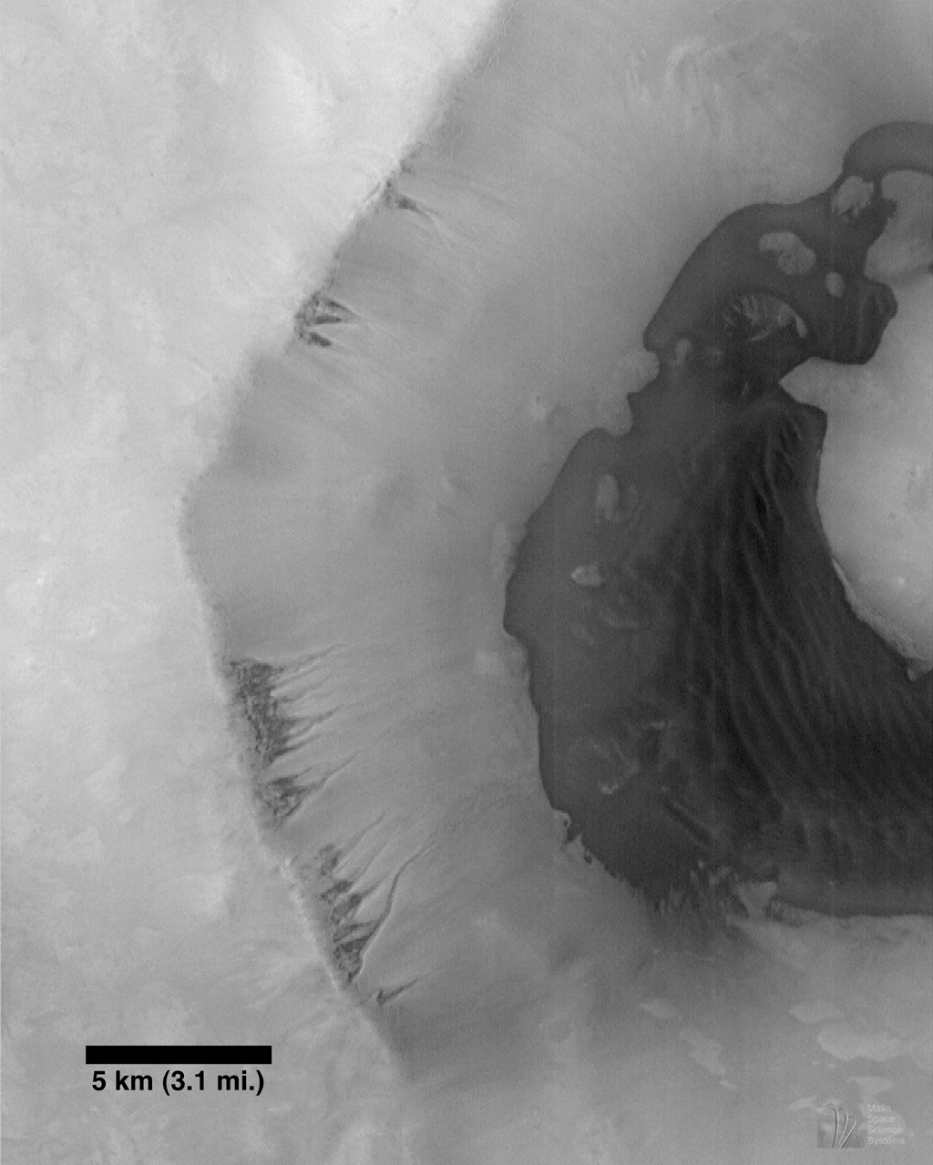 Martian Crater Shows Evidence of Dried Pond