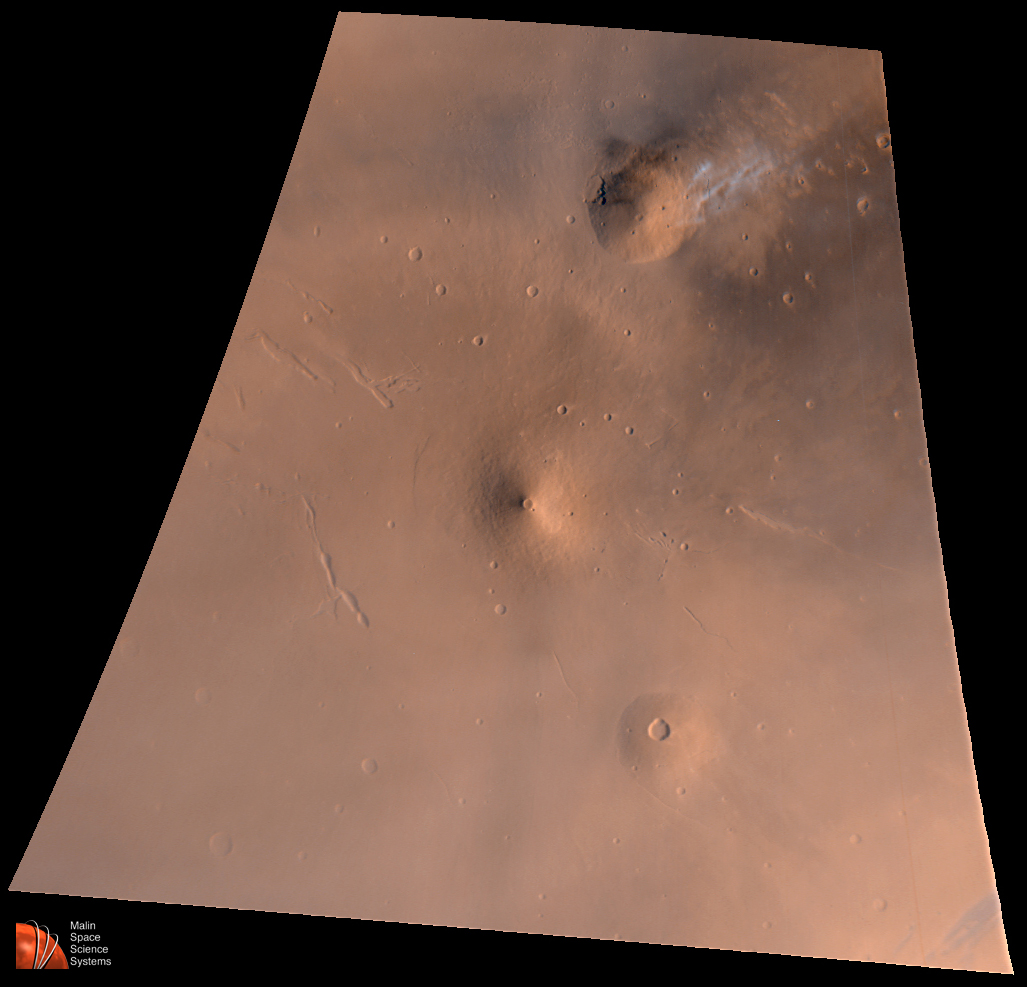 Volcanos on Mars: Elysium Region