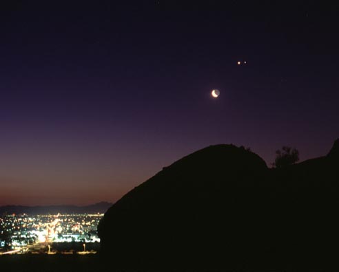 Moon, Venus, Jupiter, Phoenix