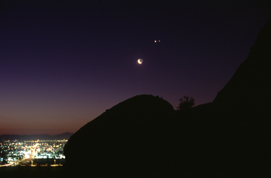 Moon, Venus, Jupiter, Phoenix