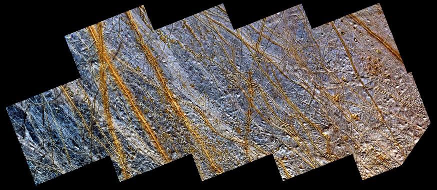 Plains and Ridges on Europa