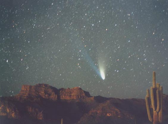 Comet Hale-Bopp Over the Superstition Mountains